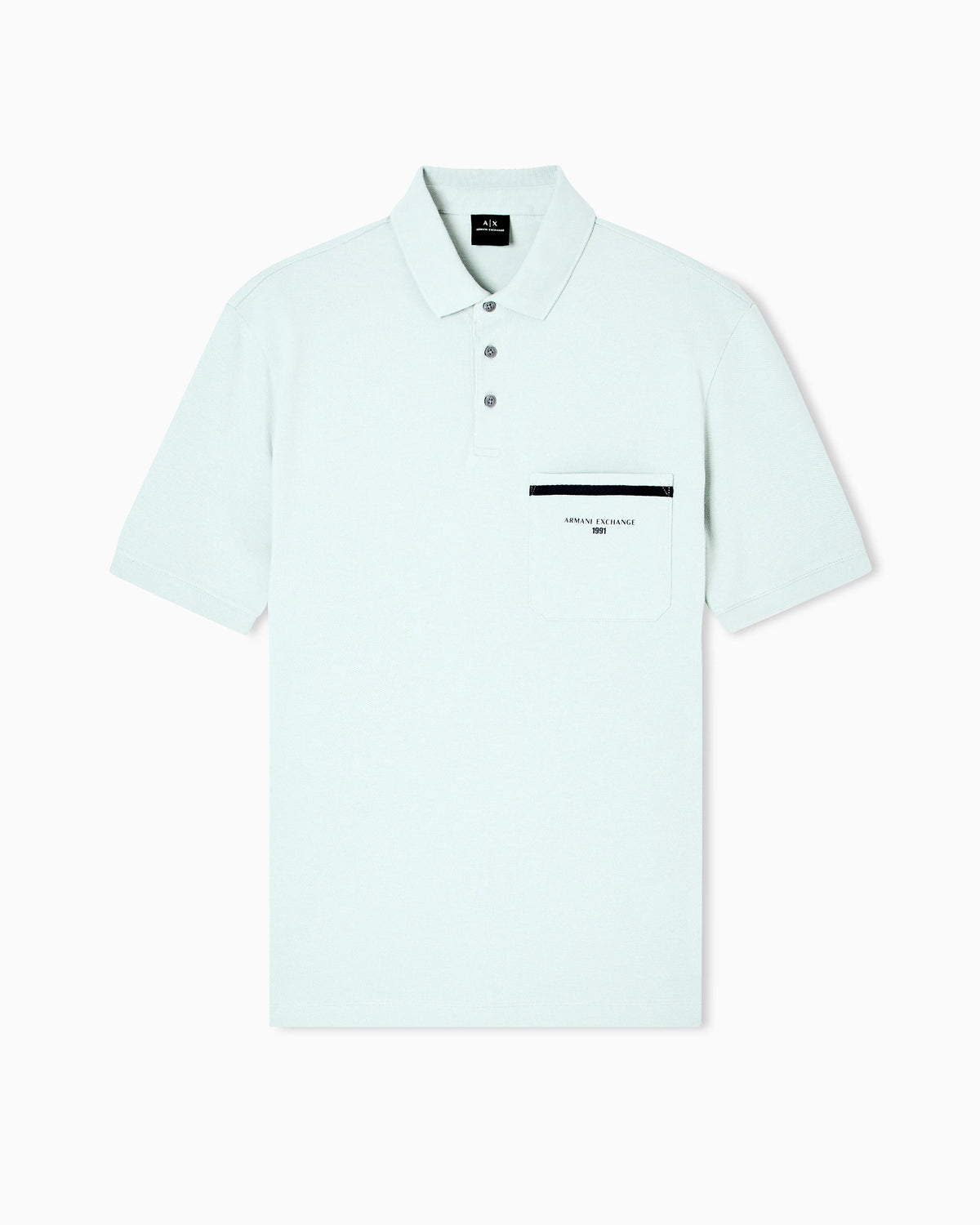 Regular pique polo shirt with pocket