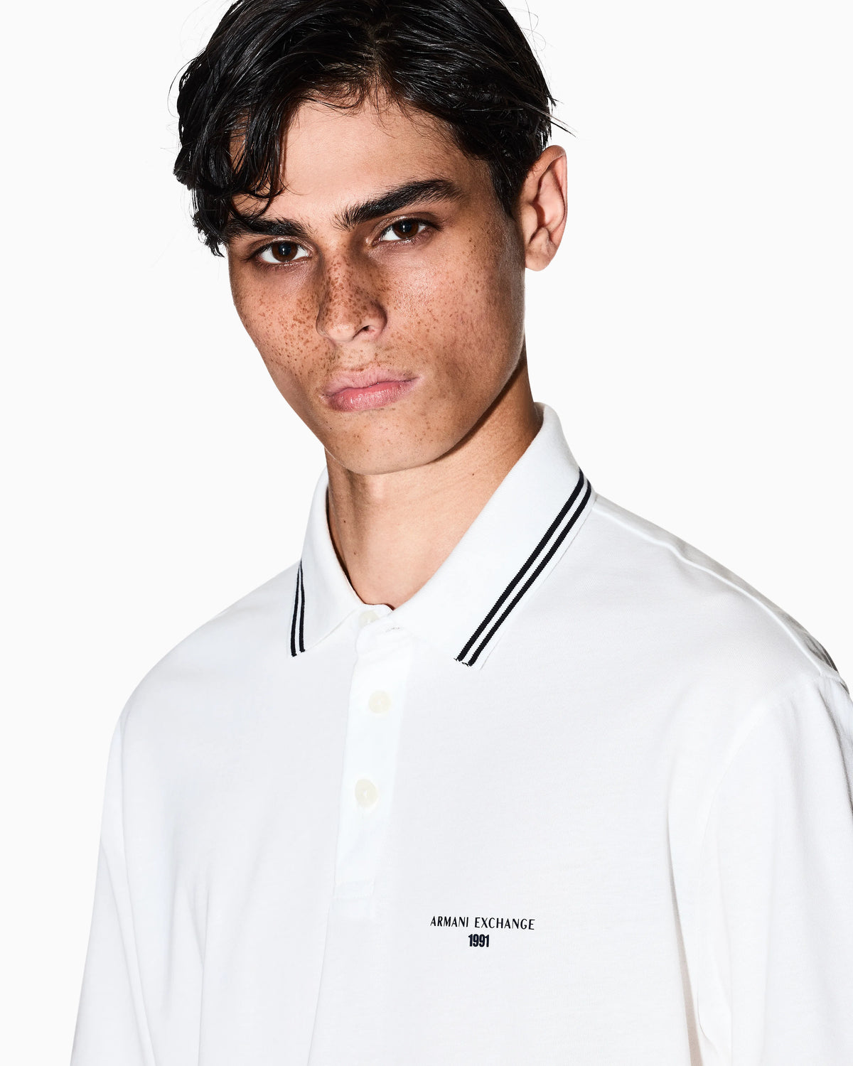 Regular fit cotton jersey polo shirt