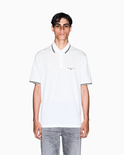 Regular fit cotton jersey polo shirt