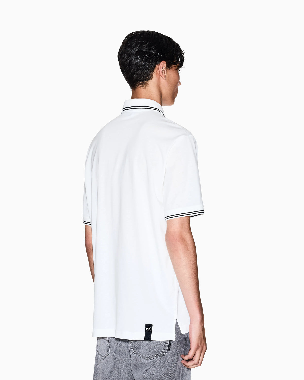 Regular fit cotton jersey polo shirt