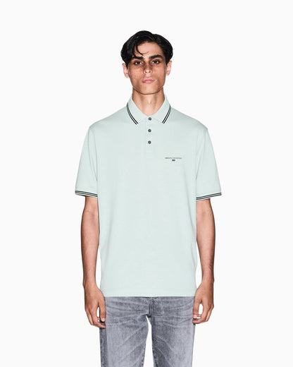 Regular fit cotton jersey polo shirt