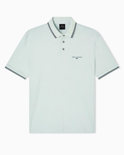 Regular fit cotton jersey polo shirt