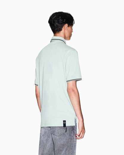 Regular fit cotton jersey polo shirt