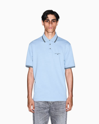 Regular fit cotton jersey polo shirt