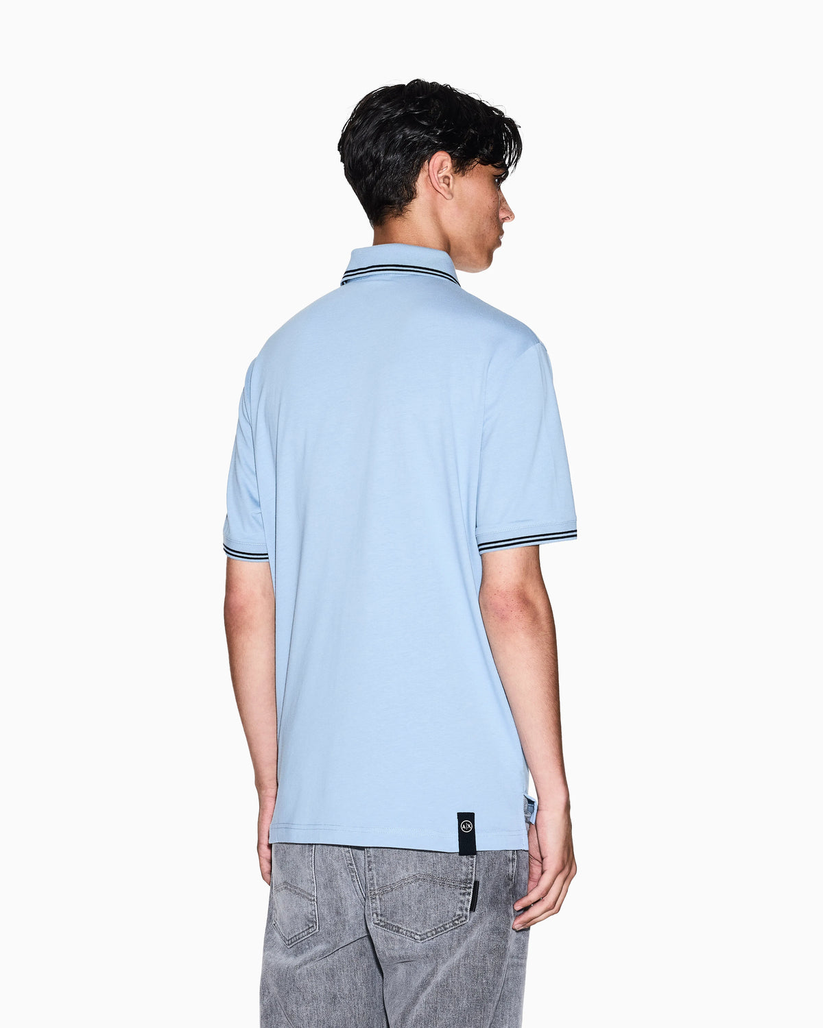 Regular fit cotton jersey polo shirt