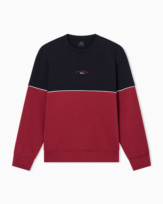 Two-tone sweatshirt in stretch fabric