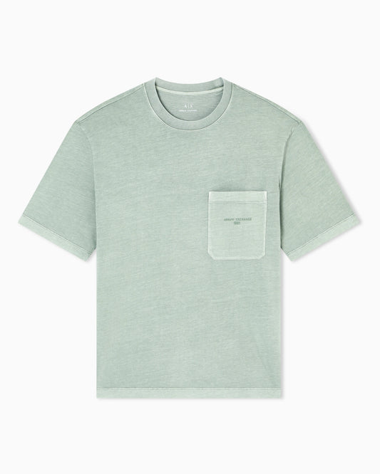 Used-effect cotton T-shirt