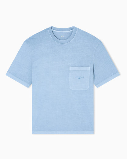 Used-effect cotton T-shirt