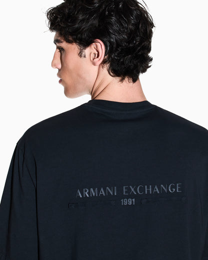 Used-effect cotton T-shirt