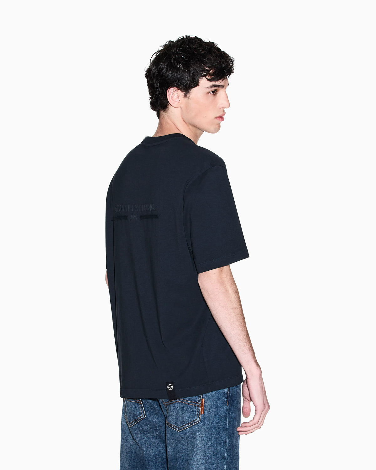 Used-effect cotton T-shirt