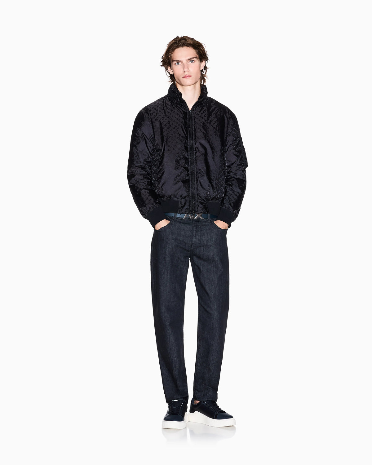 Jacket with allover logo