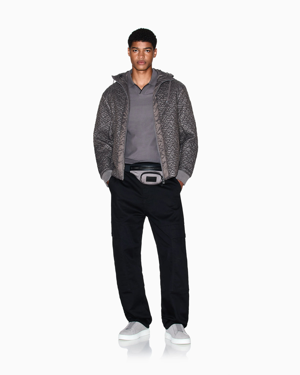 Jacket with allover logo