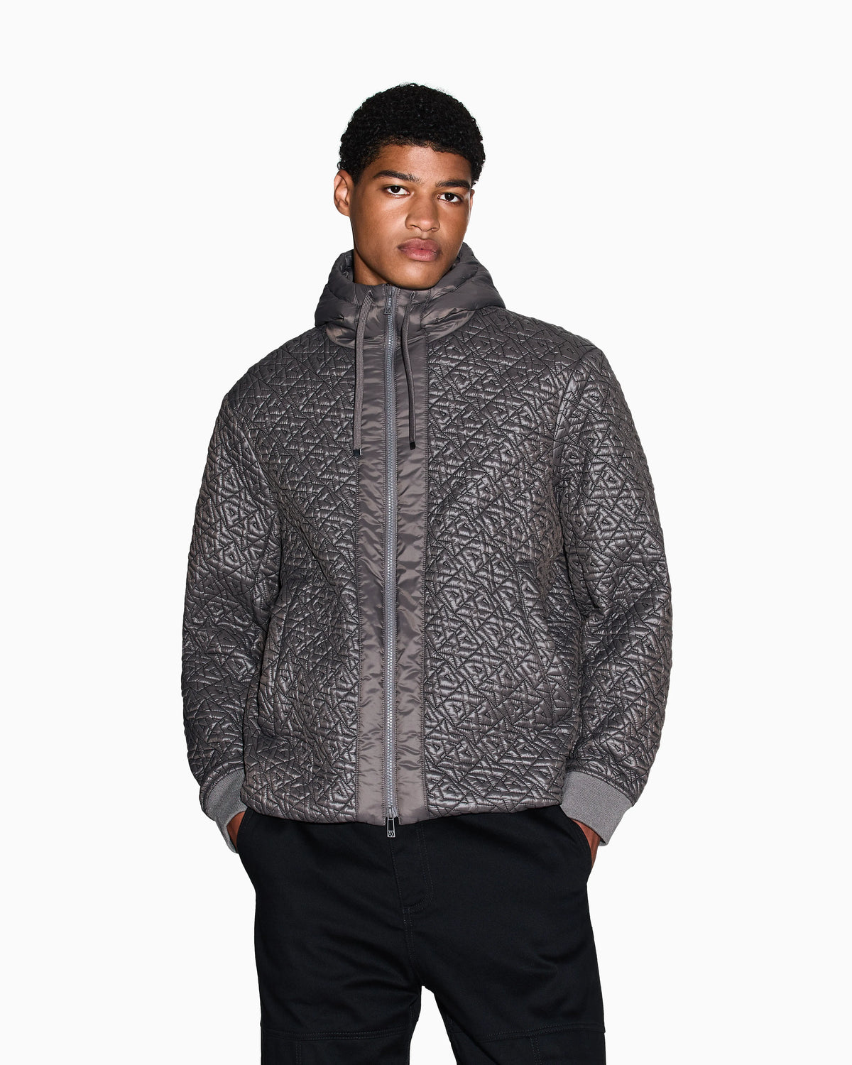 Jacket with allover logo