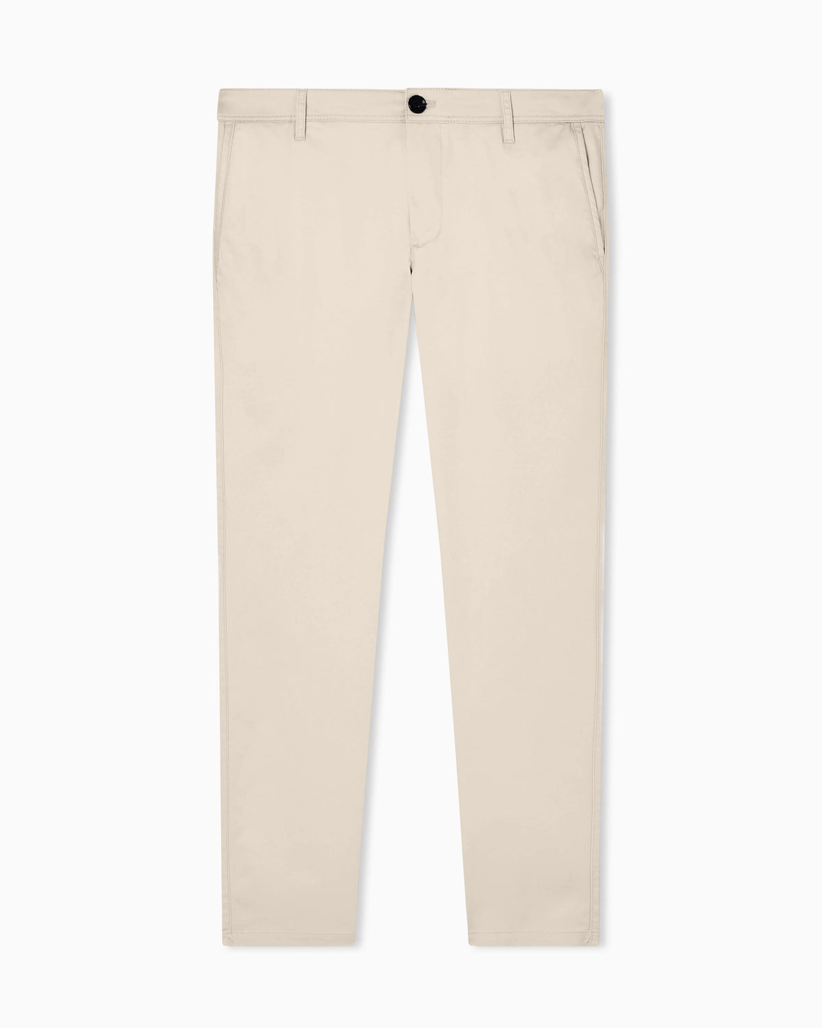 Straight-leg chinos in stretch cotton satin Essential