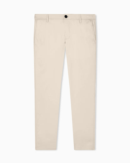 Straight-leg chinos in stretch cotton satin Essential