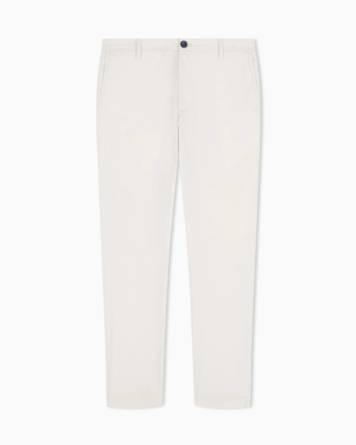 Straight-leg chinos in stretch cotton satin Essential