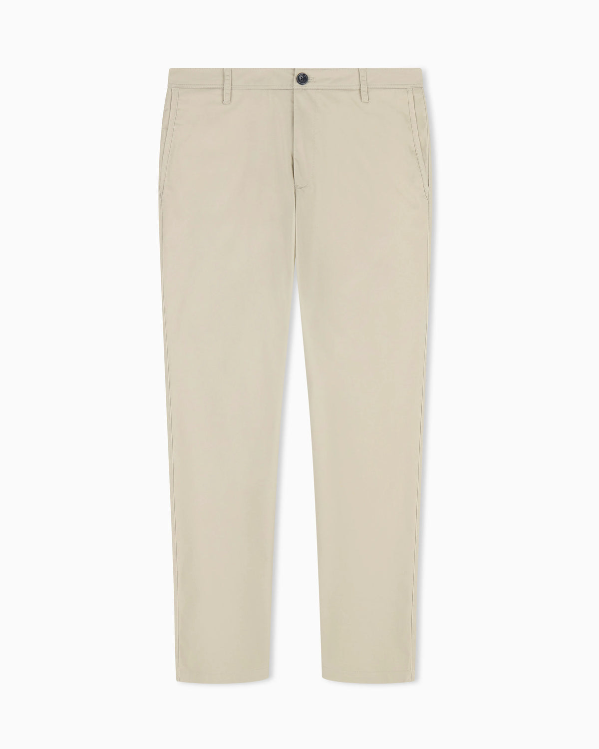 Straight-leg chinos in stretch cotton satin Essential