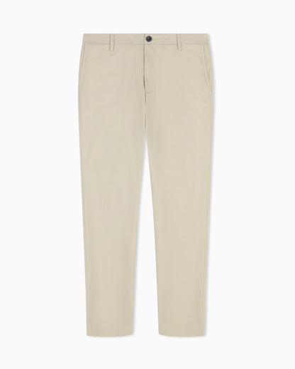 Straight-leg chinos in stretch cotton satin Essential