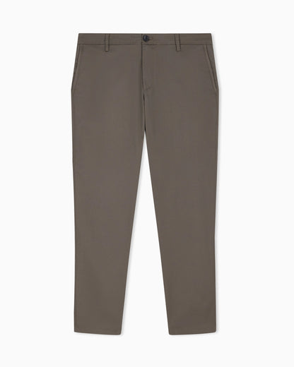 Straight-leg chinos in stretch cotton satin Essential