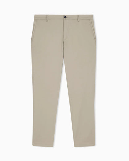 Straight-leg chinos in stretch cotton satin Essential