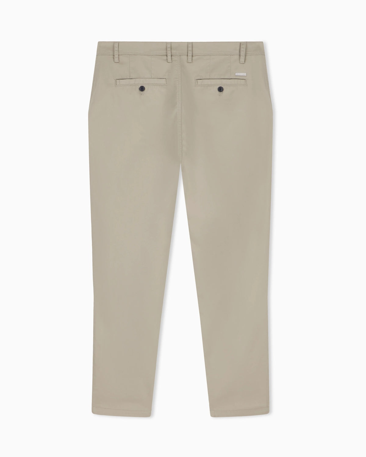 Straight-leg chinos in stretch cotton satin Essential