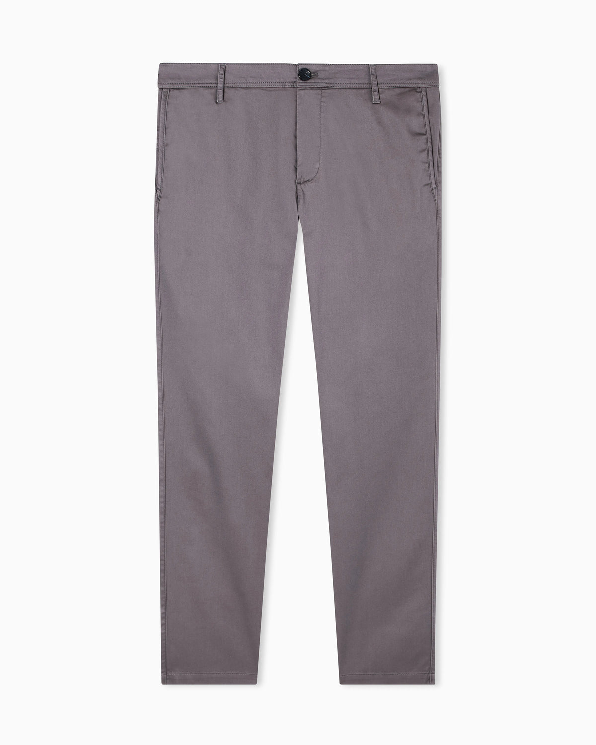 Straight-leg chinos in stretch cotton satin Essential