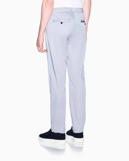 Straight-leg chinos in stretch cotton satin Essential