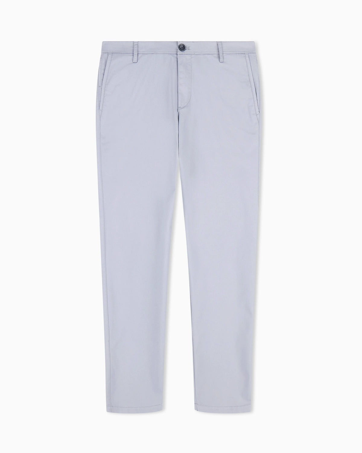 Straight-leg chinos in stretch cotton satin Essential