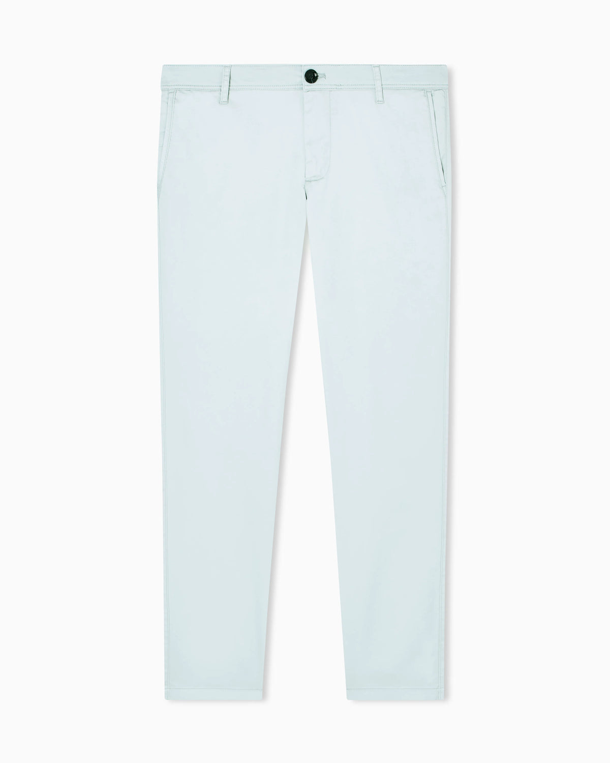 Straight-leg chinos in stretch cotton satin Essential