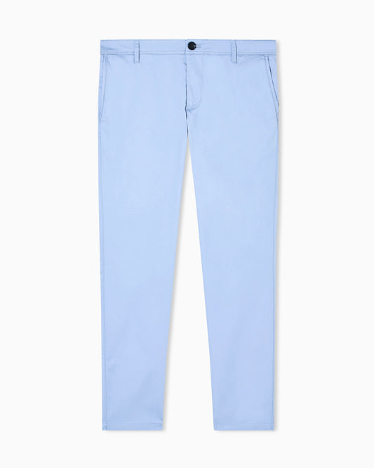 Straight-leg chinos in stretch cotton satin Essential