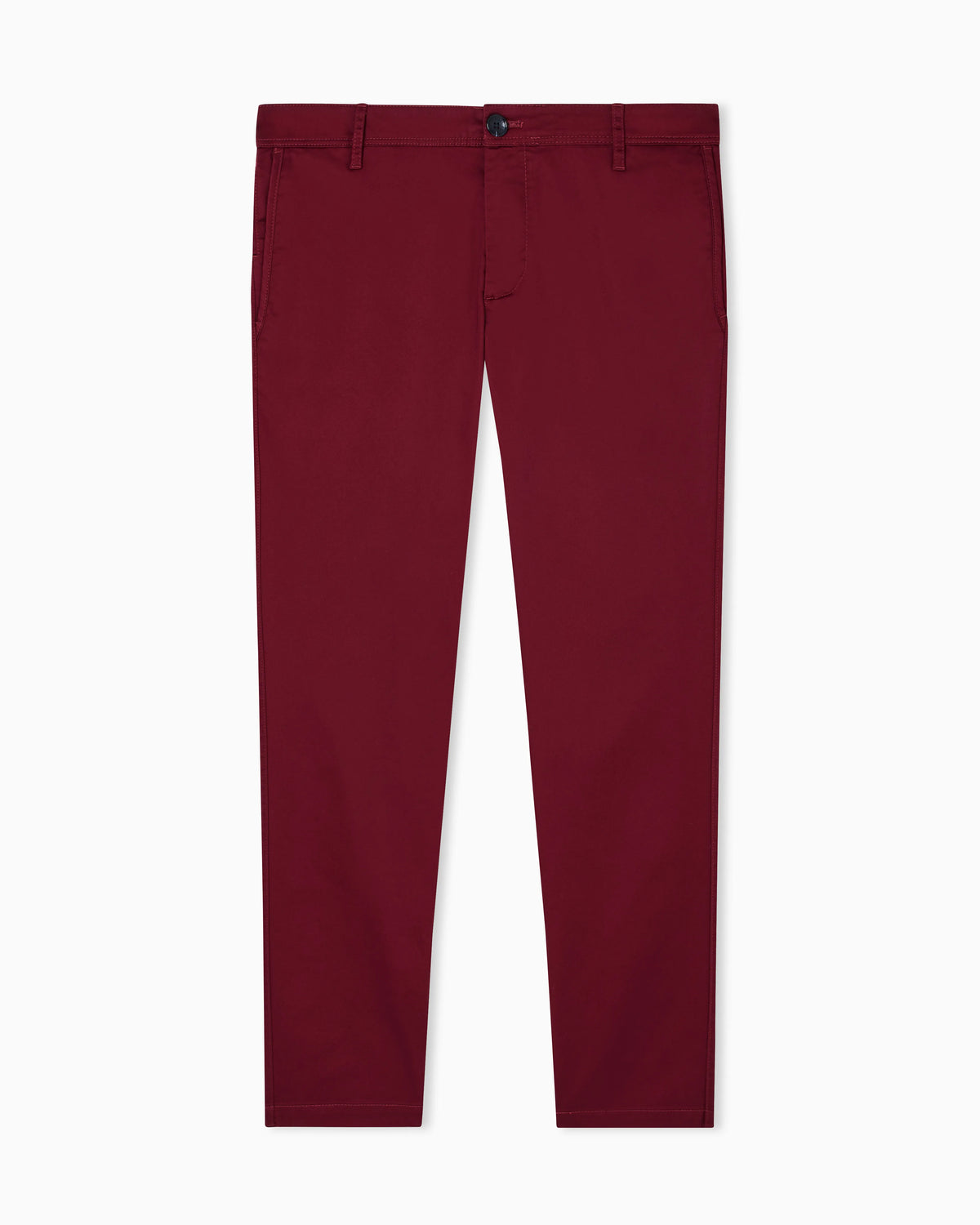 Straight-leg chinos in stretch cotton satin Essential