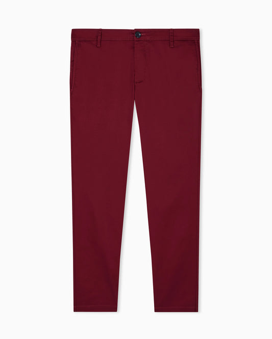 Straight-leg chinos in stretch cotton satin Essential