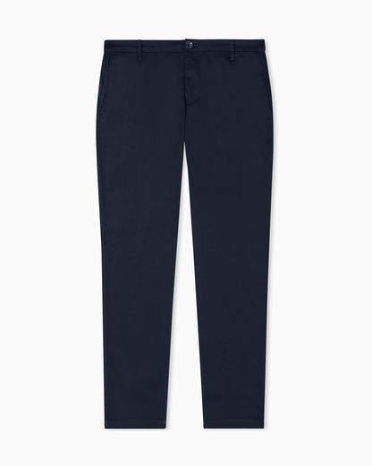 Straight-leg chinos in stretch cotton satin Essential