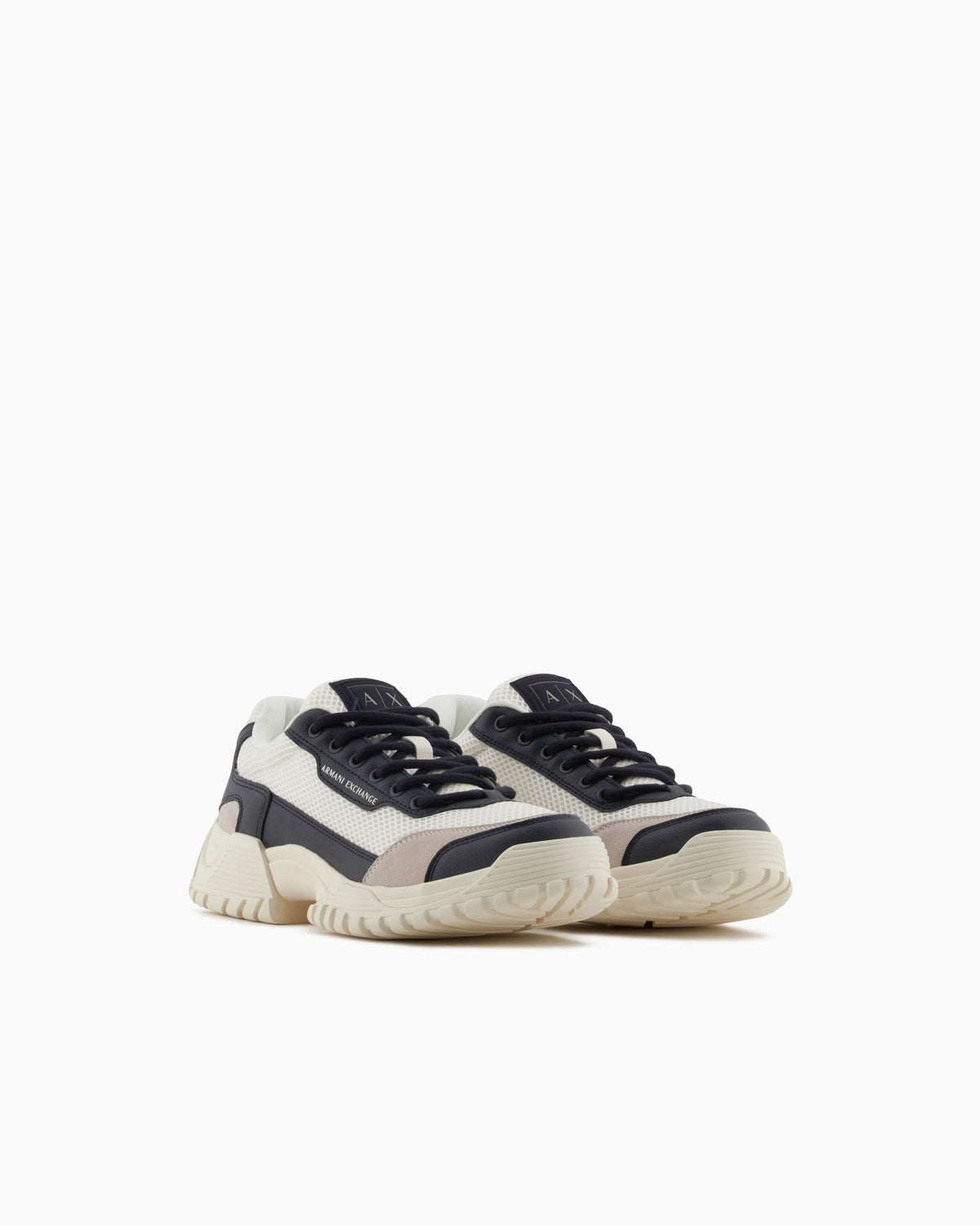 Two-tone sneakers with grip sole