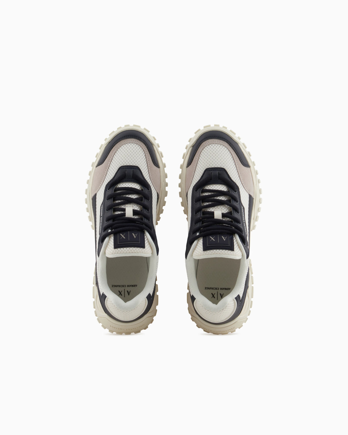 Two-tone sneakers with grip sole