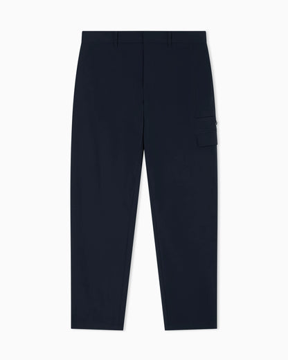 Stretch nylon cargo trousers