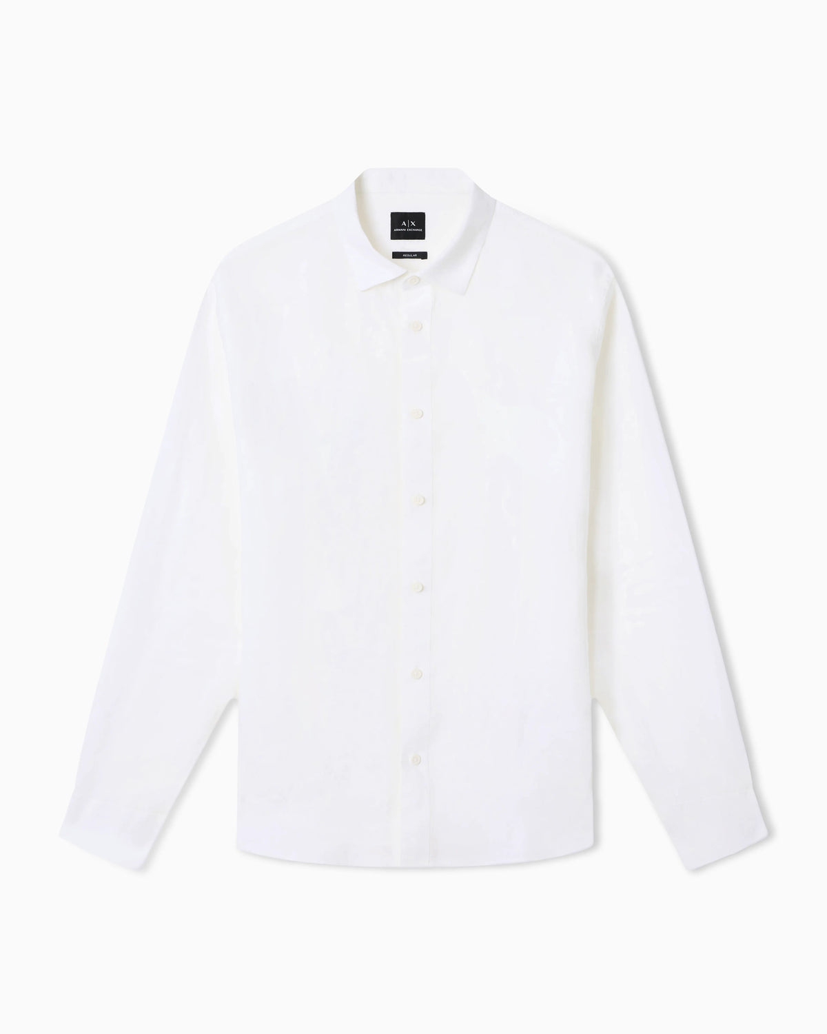 Button-up shirt in linen with classic collar
