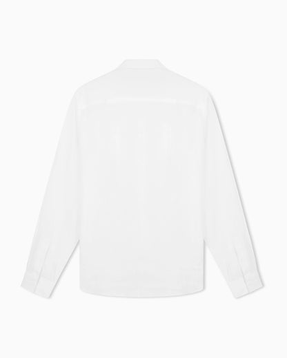 Button-up shirt in linen with classic collar