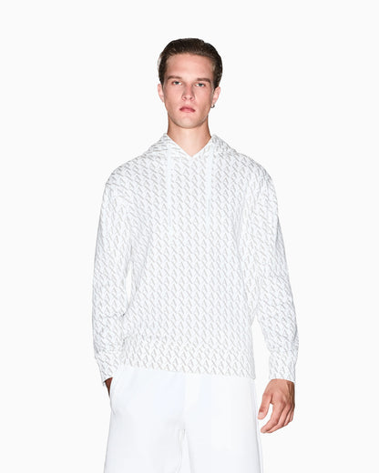 Logo hoodie in cotton French terry