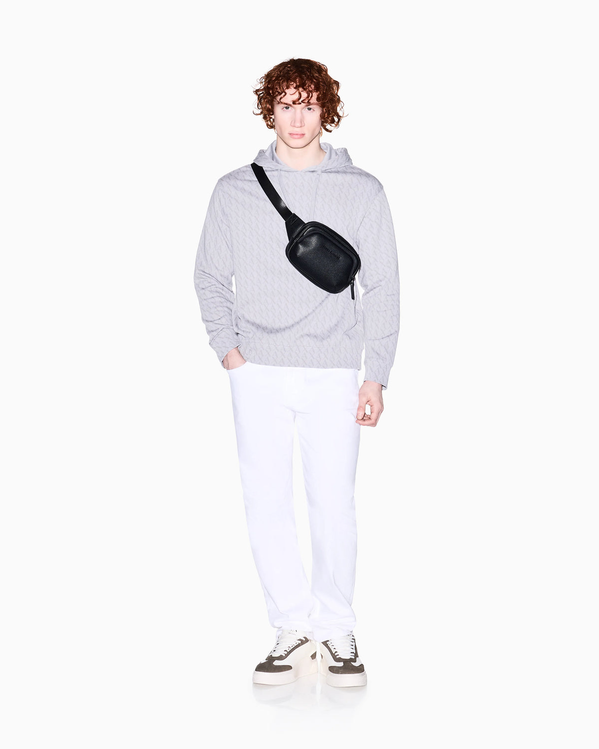 Logo hoodie in cotton French terry