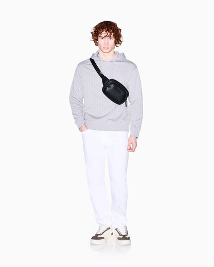 Logo hoodie in cotton French terry