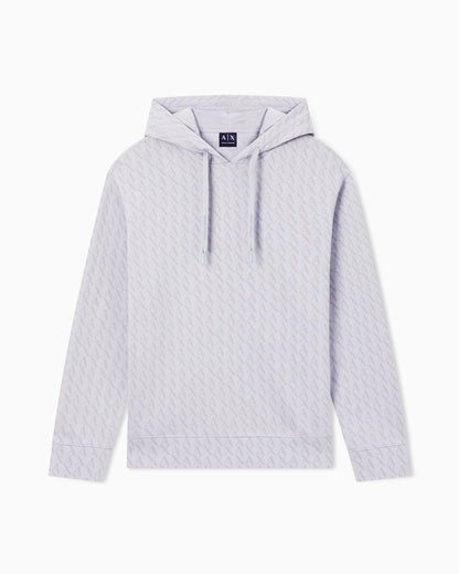 Logo hoodie in cotton French terry