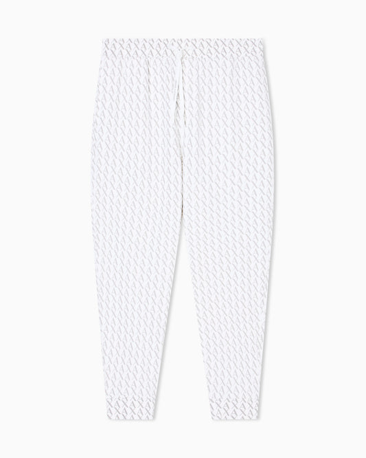 Jogger pants in cotton with all-over monogram Essential