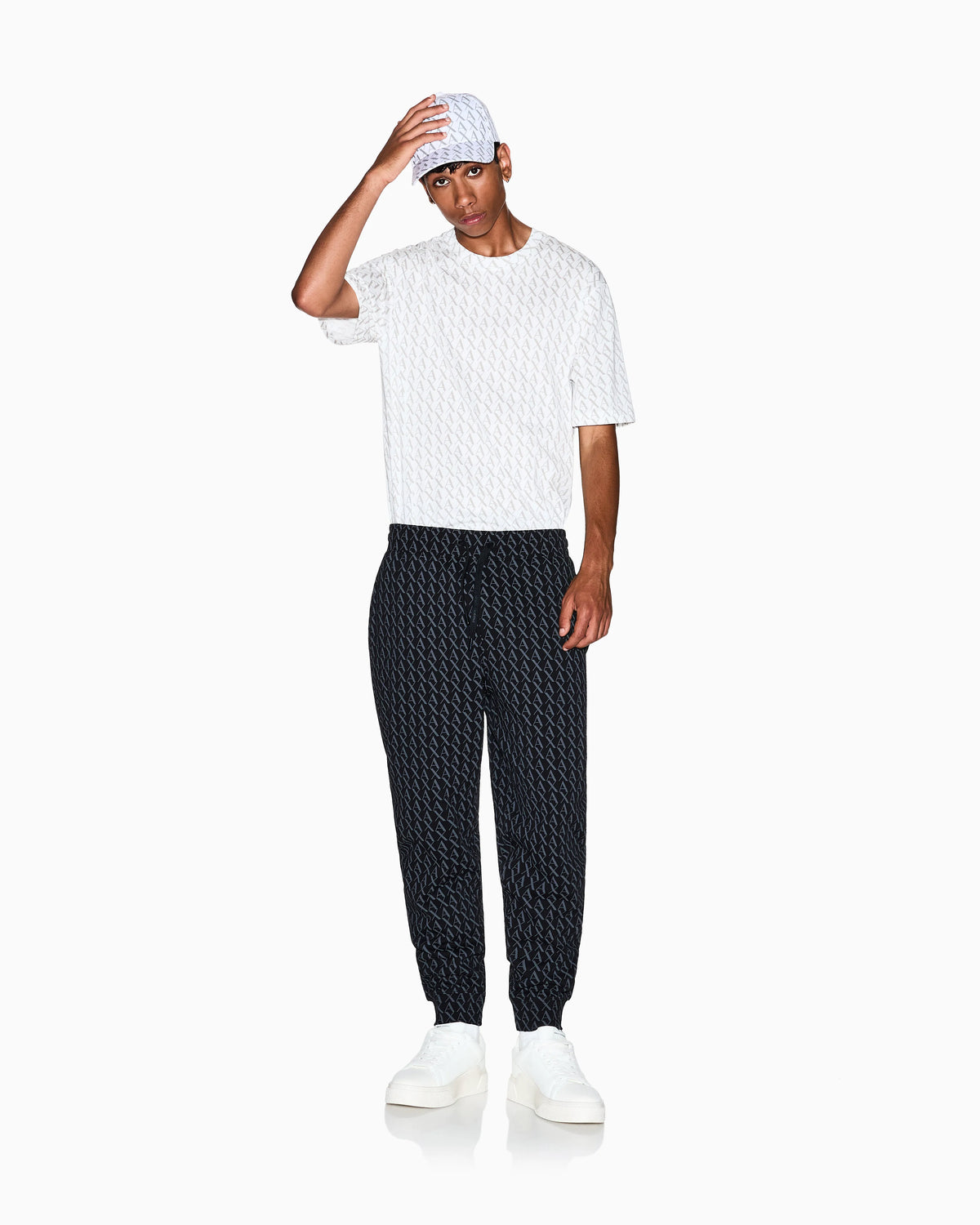 Cotton jersey T-shirt with an all-over pattern Essential