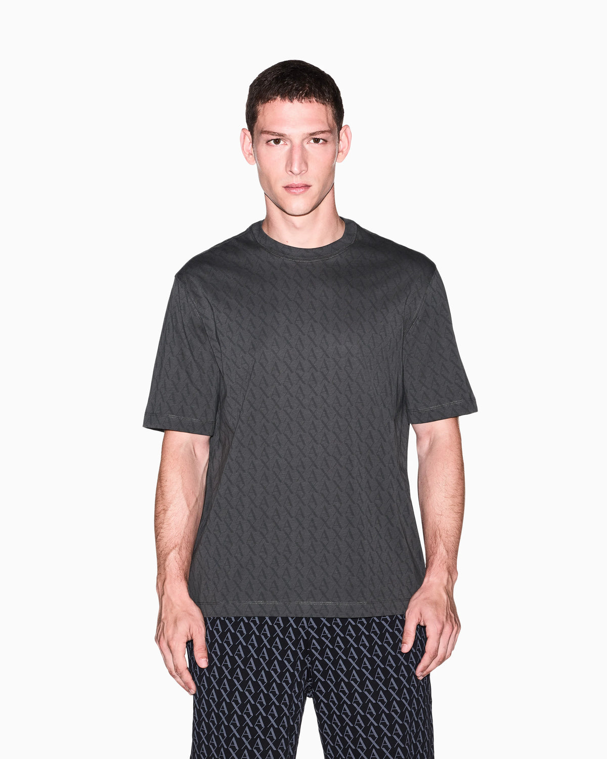 Cotton jersey T-shirt with an all-over pattern Essential