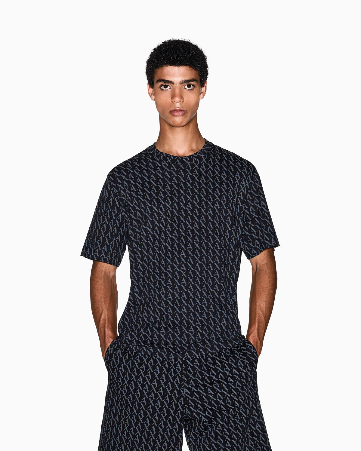 Cotton jersey T-shirt with an all-over pattern Essential