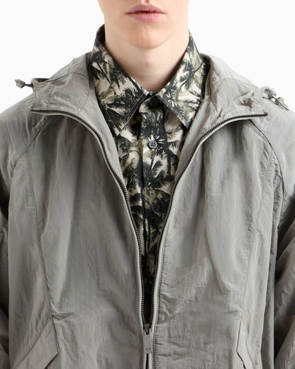 Regular fit palm tree patterned shirt