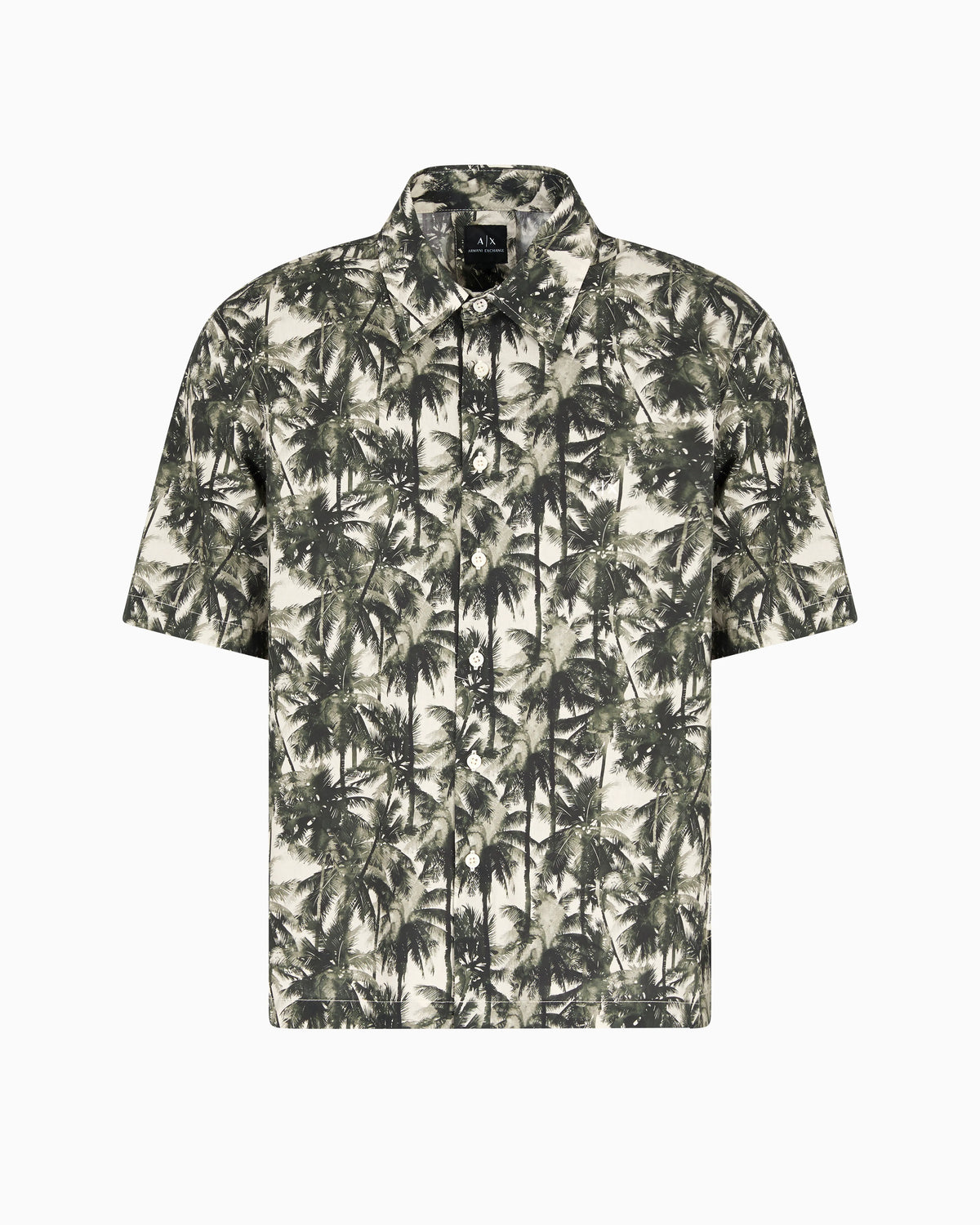 Regular fit palm tree patterned shirt