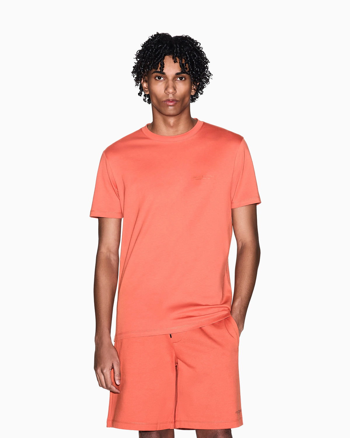 Regular fit cotton t-shirt with a chest logo Essential
