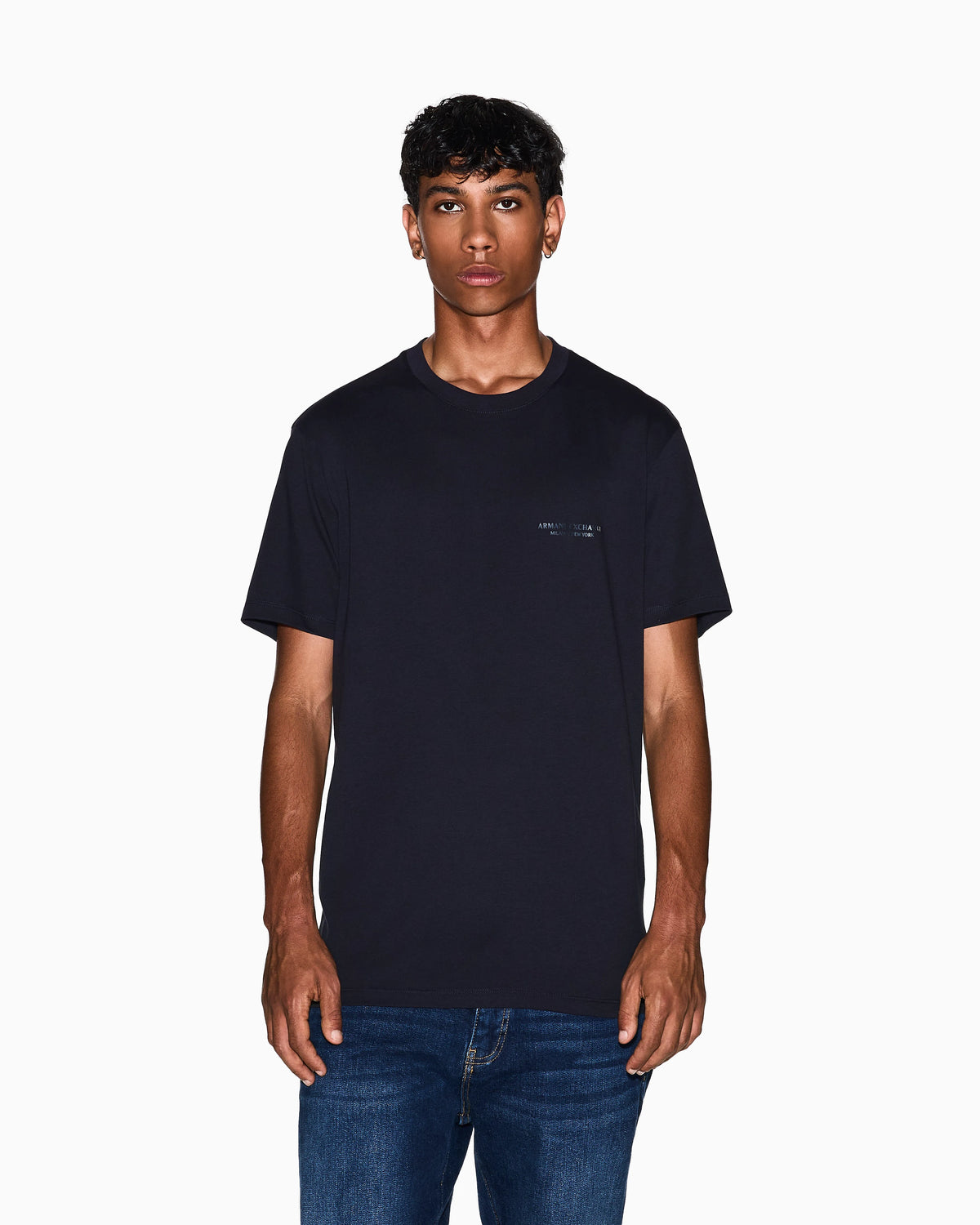 Regular fit cotton t-shirt with a chest logo Essential